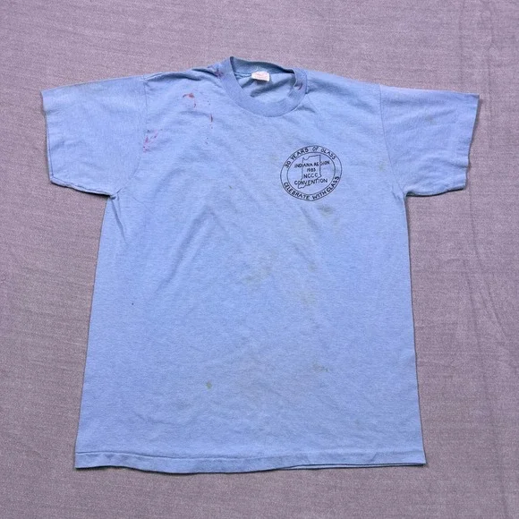 1983 NCCC Corvette Convention Indiana‎ Mens Light Blue T Shirt Large - Picture 2 of 14